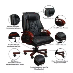 Divano Modular Black Modern India Seating Big Boss Recliner Office  Chair MI235 image 3