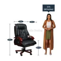 Divano Modular Black Modern India Seating Big Boss Recliner Office  Chair MI235 image 4