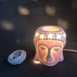 divasense Ceramic Electric Diffuser Buddha oil Burner Air Freshener, Sandalwood Aroma oil Aroma Oil, Diffuser Set image 4