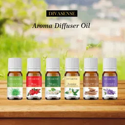 divasense Home Fragrance Aroma Oil, Jasmine, Lemon Grass, Sandal Wood, Rose, Lavender, Mogra, Diffuser-picture-13