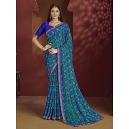 DIVASTRI Abstract Printed Embellished Saree-picture-29