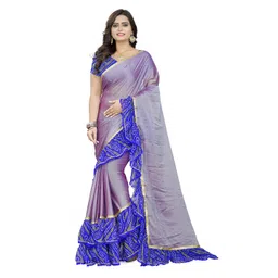 DIVASTRI Beads and Stones Poly Chiffon Ruffles Saree-picture-15