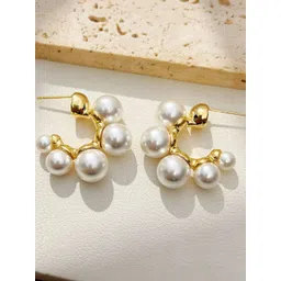 DIVASTRI Circular Half Hoop Earrings image 1