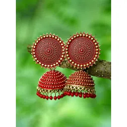DIVASTRI Circular Jhumkas Earrings-picture-22