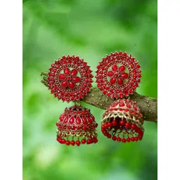 DIVASTRI Circular Jhumkas Earrings-picture-20