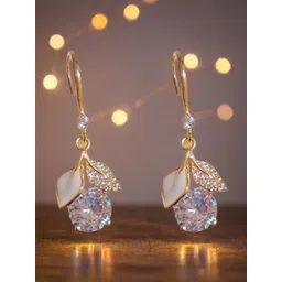 DIVASTRI Diamond Shaped Half Hoop Earrings-picture-24