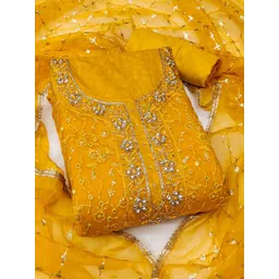 DIVASTRI Embroidered Organza Unstitched Dress Material-picture-27