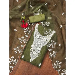 DIVASTRI Embroidered Organza Unstitched Dress Material-picture-20