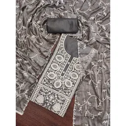 DIVASTRI Embroidered Organza Unstitched Dress Material-picture-26