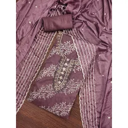 DIVASTRI Embroidered Organza Unstitched Dress Material-picture-28