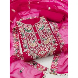 DIVASTRI Embroidered Organza Unstitched Dress Material-picture-12