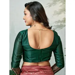 DIVASTRI Ethnic Motifs Woven Design Zari Pure Silk Banarasi Saree image 3