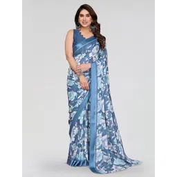 DIVASTRI Floral Poly Georgette Designer Saree-picture-23