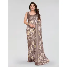 DIVASTRI Floral Poly Georgette Ready to Wear Saree-picture-25