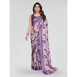 DIVASTRI Floral Poly Georgette Saree-picture-22