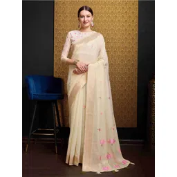 DIVASTRI Floral Print Zari Celebrity Saree-picture-34