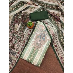 DIVASTRI Floral Printed Organza Beads & Stones Unstitched Dress Material-picture-36