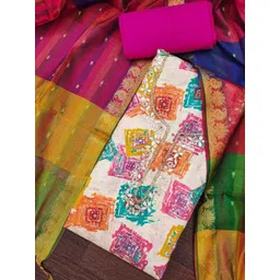 DIVASTRI Geometric Printed Gotta Patti Unstitched Dress Material-picture-15