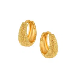 DIVASTRI Gold-Plated Circular Shaped Half Hoop Earrings-picture-13