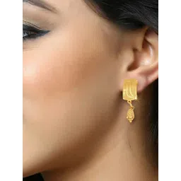 DIVASTRI Gold Plated Contemporary Drop Earrings-picture-34
