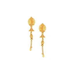 DIVASTRI Gold Plated Contemporary Shaped Drop Earrings-picture-37