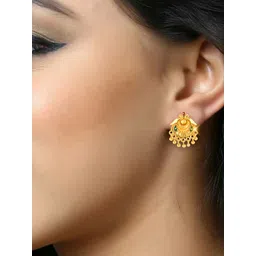 DIVASTRI Gold-Plated Contemporary Shaped Drop Earrings-picture-17
