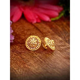 DIVASTRI Gold-Plated Floral Shaped Studs-picture-12