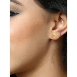 DIVASTRI Gold-Plated Floral Shaped Studs-picture-24
