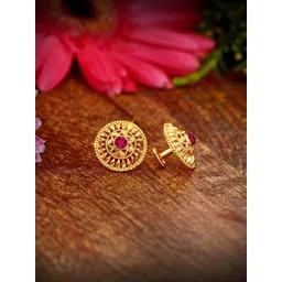 DIVASTRI Gold-Plated Floral Shaped Studs-picture-26