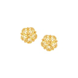 DIVASTRI Gold-Plated Floral Shaped Studs-picture-32