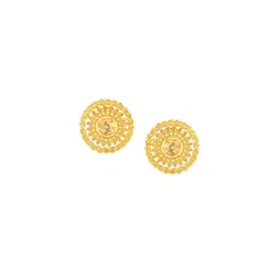 DIVASTRI Gold-Plated Floral Shaped Studs image 1