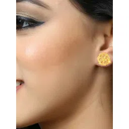 DIVASTRI Gold-Plated Floral Shaped Studs image 1