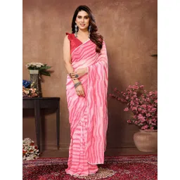 DIVASTRI Leheriya Embroidered Poly Georgette Ready to Wear Saree-picture-37