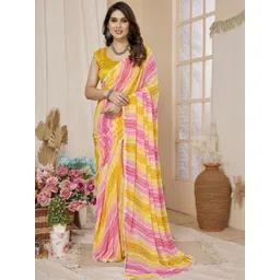 DIVASTRI Multi Printed Poly Georgette Sarees-picture-22