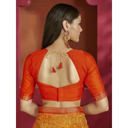 DIVASTRI Paisley Print Poly Chiffon Saree image 2