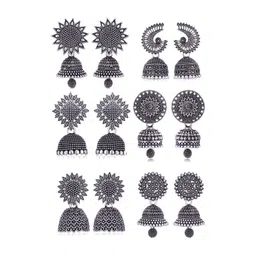 DIVASTRI Peacock Shaped Jhumkas Earrings image 1