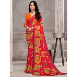 DIVASTRI Poly Chiffon Saree-picture-25