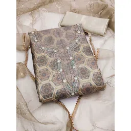 DIVASTRI Printed Organza Unstitched Dress Material-picture-14