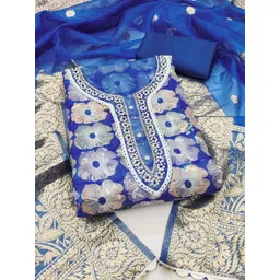 DIVASTRI Printed Organza Unstitched Dress Material-picture-22