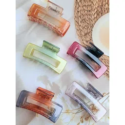 DIVASTRI Set Of 5 Multicoloured Plastic Claw Clip-picture-23