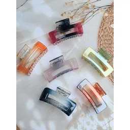 DIVASTRI Set Of 6 Multicoloured Plastic Claw Clip-picture-24