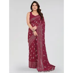 DIVASTRI Striped Poly Georgette Designer Saree-picture-27