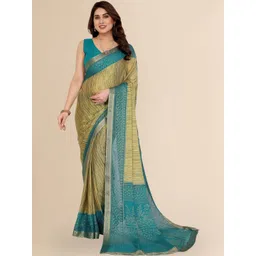 DIVASTRI Striped Pure Chiffon Saree-picture-37
