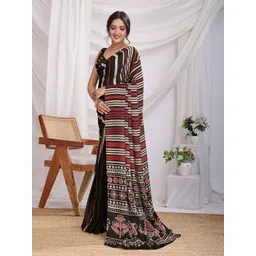 DIVASTRI Striped Satin Ready to Wear Saree-picture-11