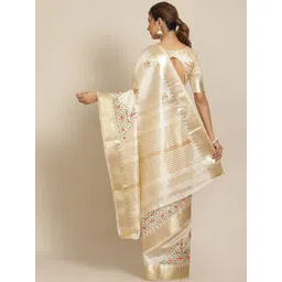 DIVASTRI Striped ZariGadwal Saree image 4