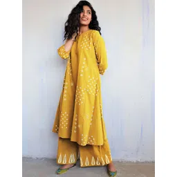 DIVASTRI Women Ethnic Motifs Printed Regular Kurta Set-picture-12