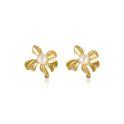 DIVASTRI Women Floral 18kt Gold Anti Tarnish Studs Earrings-picture-35