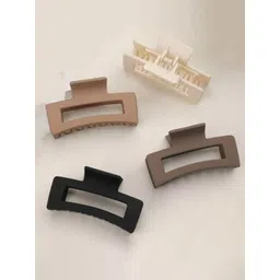 DIVASTRI Women Set of 2 Assorted Rectangle & Wave Shape Claw Clips-picture-18