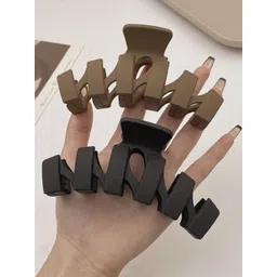DIVASTRI Women Set of 2 Wavy Zigzag Matte Finish Claw Clip-picture-39
