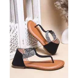 DIVASTRI Women Woven Design T-Strap Flats-picture-41